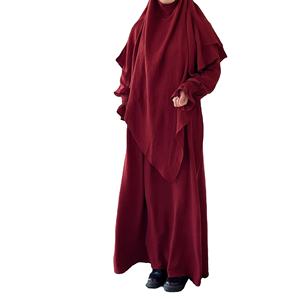Tradicional musulmán invierno modesto abaya mujeres musulmanas vestido frente abierto completamente cubierto holgado mujeres abaya vestido largo - Product Image 1
