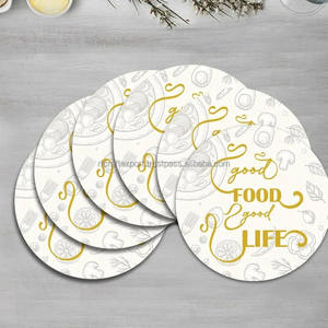 Napperons de table à manger ronds modernes de luxe personnalisés multicolores pour la cuisine Style imperméable et coréen pour les mariages - Product Image 6