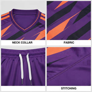 Offre Spéciale – Ensemble d'uniformes de football personnalisables et respirants 100 % polyester avec impression numérique – Édition été – Nom d'équipe personnalisé - Product Image 5