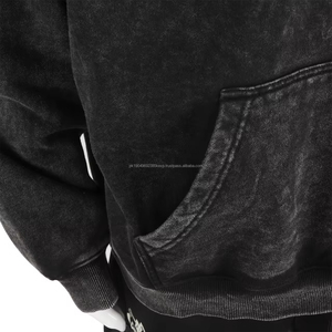 Sudaderas con capucha con cremallera de diseño personalizado de alta calidad, sudaderas con capucha bordadas para hombre, sudaderas con capucha lavadas de algodón 100% de lana de rizo personalizadas - Product Image 3