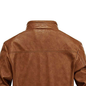 Chaquetas de cuero de invierno fabricadas en fábrica por un fabricante profesional, en oferta, con cuello alto, de piel de vaca y lona, diseño ODM para hombre. - Product Image 1