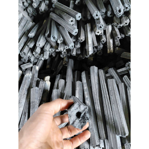 Briquettes hexagonales de charbon de bois noir en sciure de bois dur haute densité, tendance, pour barbecue, 4-6 heures de combustion, valeur calorifique 7000-8000 Kcal/kg - Product Image 2