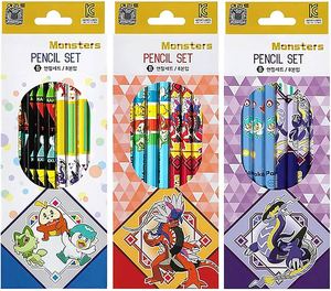 ชุดดินสอโปเกมอน 8 แท่ง พร้อมไส้ดินสอ B 12 ชุด กล่องเครื่องเขียนเด็กเกาหลี ลายการ์ตูนน่ารัก พิคาชู ดินสอเขียนหนังสือ ขายส่งสำหรับโรงเรียน - Product Image 1