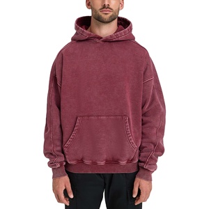 Nouveauté 2026 – Sweat à capuche vintage épais avec logo personnalisé pour homme, effet délavé à l'acide, grandes tailles - Product Image 1