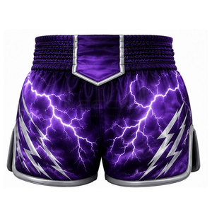 Pantalones Cortos de Muay Thai Transpirables de Secado Rápido, Corte Holgado, Cintura Elástica, Ropa Deportiva para Entrenamiento - Product Image 2