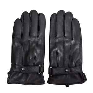 Gants de vélo en cuir, longueur poignet, thermiques, non doublés, décontractés, compatibles écran tactile, pour usage quotidien en hiver - Product Image 5