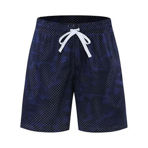 Custom Sublimation Solid 100% Polyester Canvas Basketball Shorts <b>Men</b> Heavyweight Blue Gym <b>Trunks</b> Breathable Elastic Waist Custom - Product Image 3