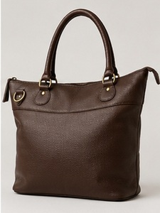 Sac fourre-tout tendance en cuir véritable pour femme, grande capacité, sac à bandoulière, sac à main à poignée supérieure, fermeture éclair, texture grainée, idéal pour la plage et les voyages - Product Image 4