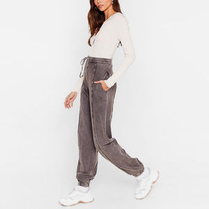High Waist Casual Wear Acid Wash Sweat Pants Latest Design Acid Wash Ladies <b>Trouser</b> Plain Dyed Acid Wash Sweat Pants for <b>Women</b> - Product Image 3