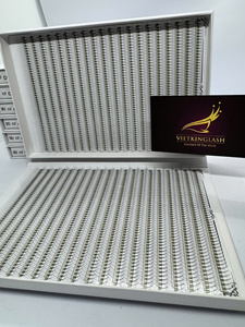 Extensions de cils 3D pré-faits en éventail XXL, plateau de 40 rangées, 1200 éventails, base pointue 0.07, PBT coréen, noir mat, vente en gros - Product Image 3