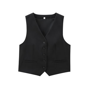 Chaleco Informal de Moda para Mujer, Diseño Personalizado al por Mayor, Color Gris, Cortavientos, Transpirable, Sin Mangas, con Bolsillos con Solapa, 2026 - Product Image 2