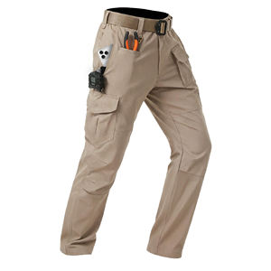 Pantalones de senderismo para hombre, nuevos, primavera 2026, informales, deportivos, de cintura media, con cierre de cremallera frontal, antiarrugas, rectos - Product Image 2