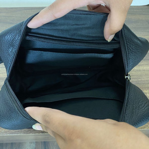 Sac de toilette en cuir véritable de vachette, grande capacité, artisanal, pour femmes, sac de maquillage de créateur, organisateur de cosmétiques, vente en gros 2025 - Product Image 6