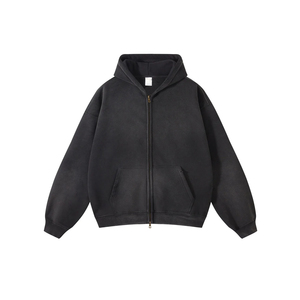 เสื้อฮู้ดดี้ผู้ชายผ้าฝ้าย 100% ขายส่ง ทรงโอเวอร์ไซส์ พิมพ์ลายตามสั่ง ดีไซน์พัฟฟ์แบบซันเฟด คุณภาพสูง สำหรับฤดูใบไม้ร่วง เป็นมิตรต่อสิ่งแวดล้อม - Product Image 3