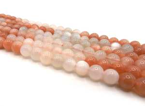 Perles de pierre de lune naturelle multicolores, lisses et rondes, pierres précieuses authentiques, brin complet, non traitées, perles de haute qualité - Product Image 6