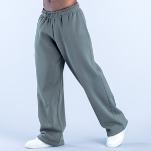 Top Selling Wholesale OEM Custom Logo Men's Straight Leg Joggers Men Cotton Fleece Gym & Streetwear Men's Heavyweight Sweatpants - Product Image 6