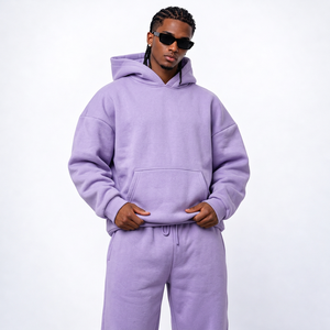 Sudaderas con capucha de forro polar al por mayor, 400 g/m², algodón cepillado, estilo oversize, con estampado artístico en el pecho. - Product Image 6