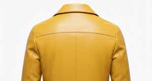 DENEZE SPORTS Men Custom OEM Men <b>Long</b> <b>Leather</b> Outerwear Canvas Collar Casual Street Style yellow colour <b>jacket</b> - Product Image 3