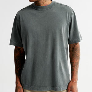 T-shirt homme manches courtes de qualité supérieure, 100% coton, uni, mode, respirant, séchage rapide, en vente. - Product Image 4