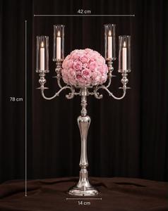 New Design Flowers Contemporary <b>Black</b> Metal Handmade <b>Candelabra</b> Candle Stand Stylish Holder Living Room Christmas Wedding Table - Product Image 1