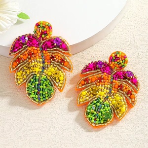 Pendientes de botón con cuentas de Cascanueces de dibujos animados para mujer, joyería de boda, cristal de diamantes de imitación rosa, rojo y dorado - Product Image 5