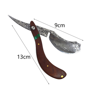 Rasoir pliant professionnel à lame unique en acier inoxydable, manche en bois, outil de toilettage réutilisable, artisanat sur mesure pour barbier - Product Image 3