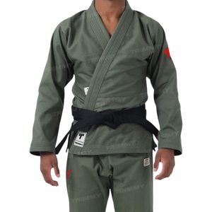 Kimono de BJJ Trimmy Green Unisex, Corte Regular, Poliéster/Algodón 160g, Duradero, Alta Calidad, Logotipo Frontal, Ropa de Artes Marciales - Product Image 6