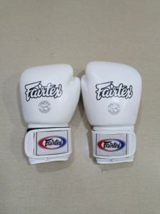 นวมชกมวยสีขาว ซานด้า มวยไทย แฟร์เท็กซ์ ฝึกซ้อม MMA เทควันโด กราปลิง คิกบ็อกซิ่ง นวมชกแบบกำหนดเอง น้ำหนักเบา ปรับแต่งได้ - Product Image 6