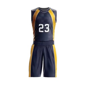Conjunto de Uniforme de Baloncesto Personalizado, Cuello en V, Sin Mangas, Sublimado, Poliéster que Absorbe la Humedad, para Adultos, Unisex, Ropa de Equipo - Product Image 2