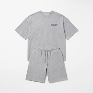 Ensemble de t-shirts et shorts d'été pour hommes, respirant, taille oversize, ensemble pour jumeaux - Product Image 4
