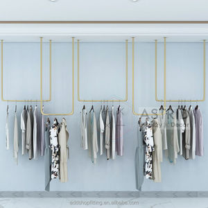 U-shaped <b>Shelf</b> Hanging Garment <b>Wall</b> Mounted Metal Display Rack for Wedding Dress Organization - Product Image 5
