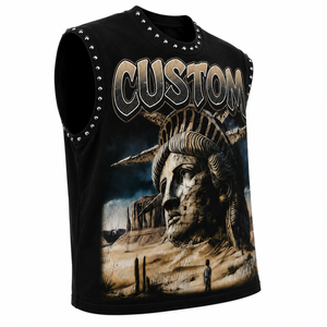 เสื้อกล้ามพิมพ์ลายกราฟิกประดับคริสตัล Glory Custom ผ้าฝ้าย 100% เนื้อนุ่ม เป็นมิตรกับสิ่งแวดล้อม สไตล์วินเทจ สำหรับใส่ได้ทั้งชายและหญิง - Product Image 4