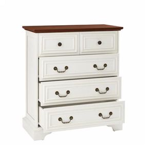 Comò Moderno Bianco a 5 Cassetti Estensibile, Robusto e Sicuro in MDF per Camera da Letto, Seminterrato, Fattoria, Ampio Spazio di Archiviazione, Cassetti Larghi - Product Image 3