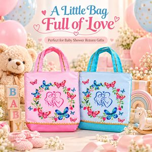 Sacs cadeaux décoratifs à fermeture éclair avec imprimé papillon pour baby shower, cadeaux de mariage, célébrations festives et faveurs de fête - Product Image 2
