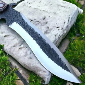 Couteau Bowie en acier inoxydable, grand couteau utilitaire pour le camping et la chasse en plein air, avec poignée confortable, construction durable et étui. - Product Image 6