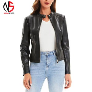 Veste en cuir véritable pour homme, vente en gros, mode, cuir PU noir, vêtements d'hiver, imperméable, respirant, coupe-vent, col mandarin - Product Image 5