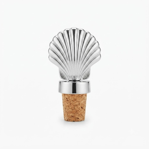 Exclusive Quality Sea Shell Wine <b>Bottle</b> <b>Stopper</b> Plated Airtight Beverage Sealer for Coastal Bar Decor and Wedding Use - Product Image 1