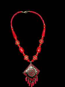 Collar de Cuentas Hecho a Mano con Cadena de Bambú y Ágata, Estilo Clásico, Artesanía Rawat, Hecho en India, Joyería de Aniversario para Hombre, NK-9367B - Product Image 4