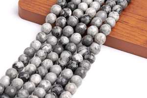 ลูกปัดหินแจสเปอร์เกรย์แครซี่เลซธรรมชาติทรงกลมเหลี่ยมเพชรพลอยขนาดเล็ก สำหรับทำเครื่องประดับ สร้อยข้อมือ สร้อยคอ DIY - Product Image 5