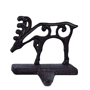 Gold Reindeer Christmas Stocking Holder Heavy Duty Metal Brass Stocking Hanger <b>For</b> <b>Mantel</b> <b>Fireplace</b> Holiday Xmas Decorative - Product Image 2