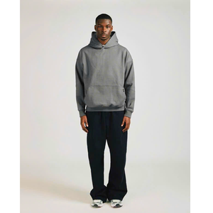 OEM Embroidery Print <b>Support</b> New Custom Logo Premium Cotton Fabric Fit and Size Options Men's Streetwear Hoodie - Product Image 2