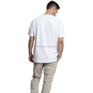 T-shirt surdimensionné épais pour hommes, personnalisable, délavé, style streetwear décontracté, grandes tailles pour hommes et garçons - Product Image 5