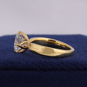 Anillo de compromiso con diamante cultivado en laboratorio de corte redondo de 2.00 CT certificado por IGI - Anillo solitario - Anillo de oro sólido de 14k - Regalo de aniversario para - Product Image 2