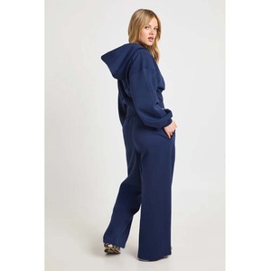 Conjunto Casual de Dos Piezas para Mujer, 100% Algodón, Pantalones Holgados de Primavera, Talla Grande, Sudadera Larga con Capucha, Bordado Sólido, Ecológico y Transpirable - Product Image 2