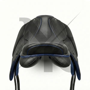 Selle d'endurance pour chevaux de dressage anglais de qualité supérieure, en cuir noir, avec arceau en bois, produits d'équitation anglaise en provenance d'Inde. - Product Image 3
