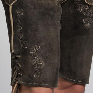 Shorts traditionnels bavarois pour hommes en Lederhosen, 100 % polyester satiné, coupe-vent, imperméable, décontracté chic, écologique, vintage allemand - Product Image 5