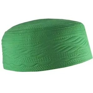 Chapeau Topi Kufi Musulman Respirant Écologique, Service OEM, Vente en Gros, Design Personnalisé, Couleur Unie, Bonnets de Prière Ramadan, Meilleur Prix - Product Image 3