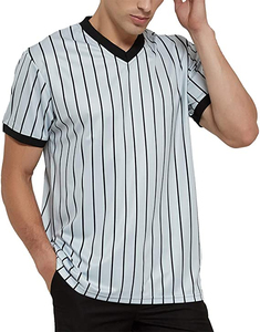 Camiseta de Árbitro Personalizada con Cuello Redondo, Tejida, para Hombre, Deportes, Baloncesto, Fútbol, Algodón, Fibra de Bambú, Ecológica - Product Image 1