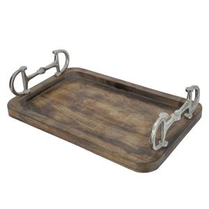 Plateaux en bois écologiques pour servir les aliments, plateaux décoratifs avec poignée en forme d'étrier de cheval, dernier modèle de plateau de service, fournitures pour restaurants - Product Image 3