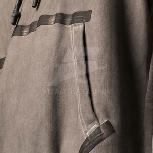 Sweat-shirts à capuche en coton mélangé délavé à l'acide de qualité supérieure, design personnalisé, avec votre propre logo, pour hommes - Product Image 5